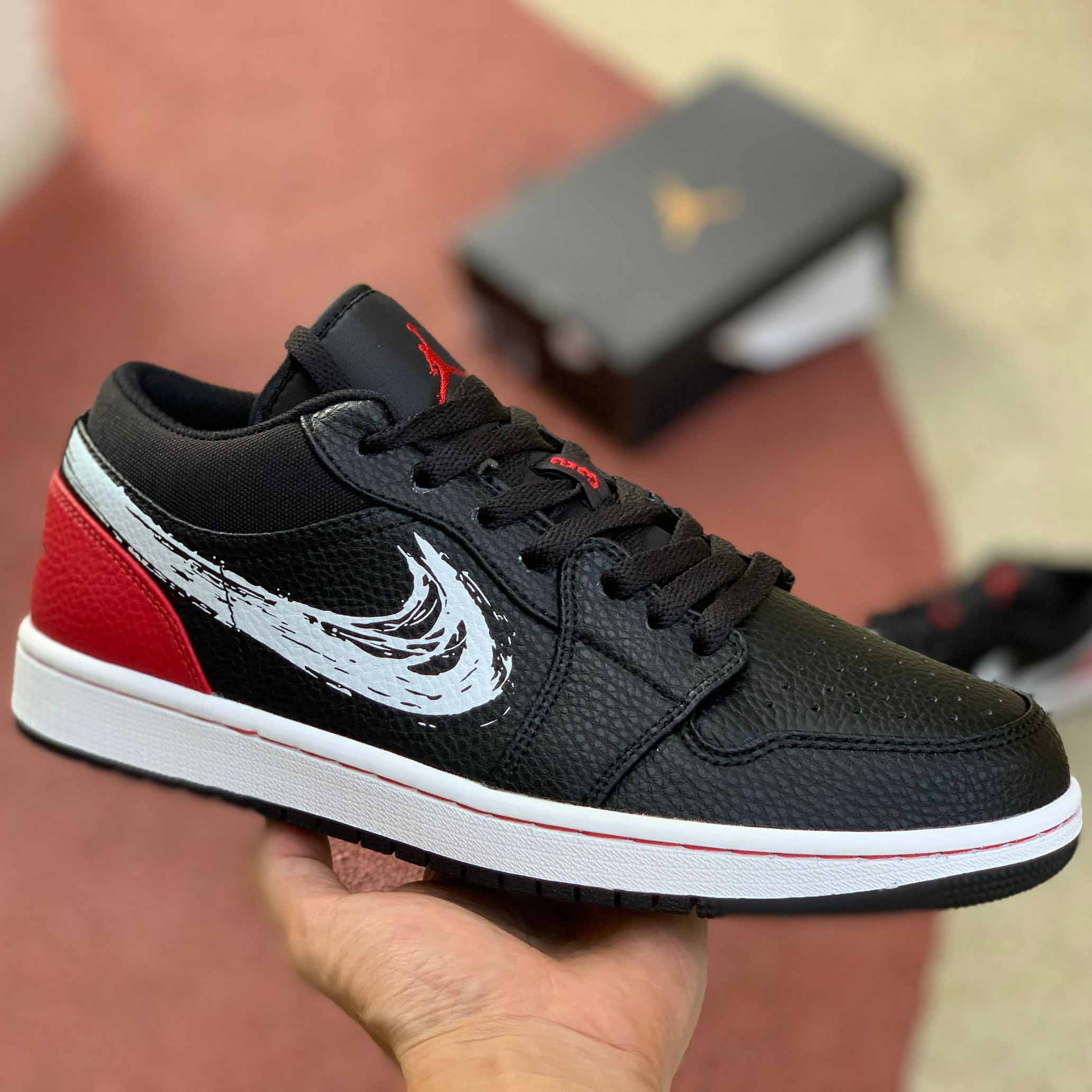 Jordan AJ1 Low Brushstroke DA4659-001 - DesignerGu