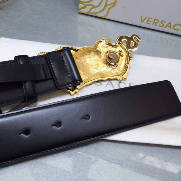 Versace Medusa Head Leather Belt - DesignerGu