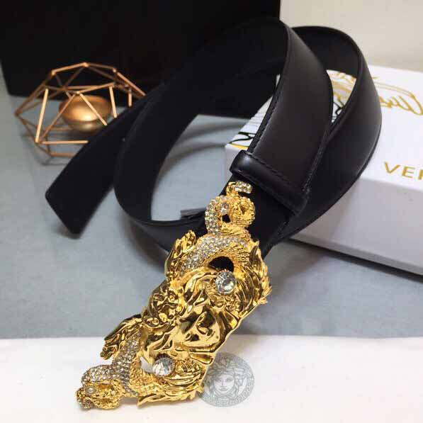 Versace Medusa Head Leather Belt - DesignerGu