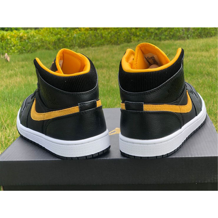 Jordan Air 1 Mid Black University Gold CI9352-001  - DesignerGu