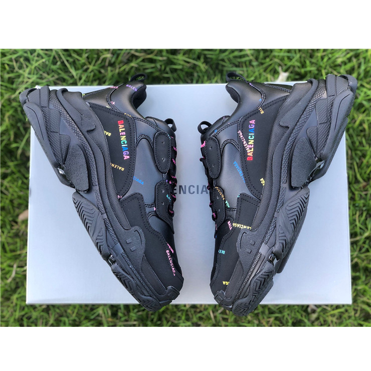 Balenciaga Allover Logo Triple S Sneaker - DesignerGu