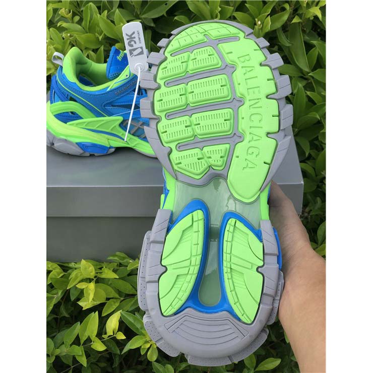 Balenciaga Blue & Green Track.2 Sneakers - DesignerGu