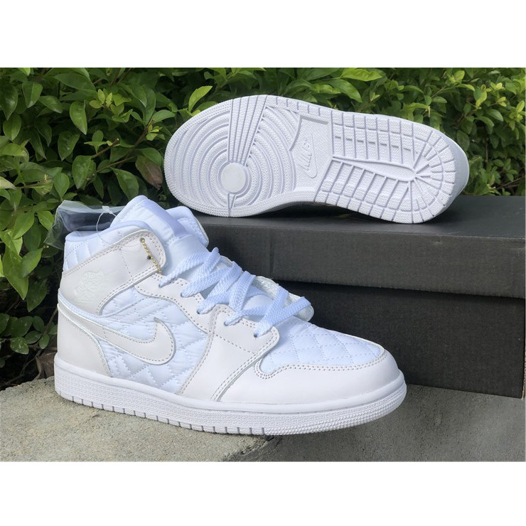 Jordan Air 1 Mid White Quilted DB6078-100 - DesignerGu