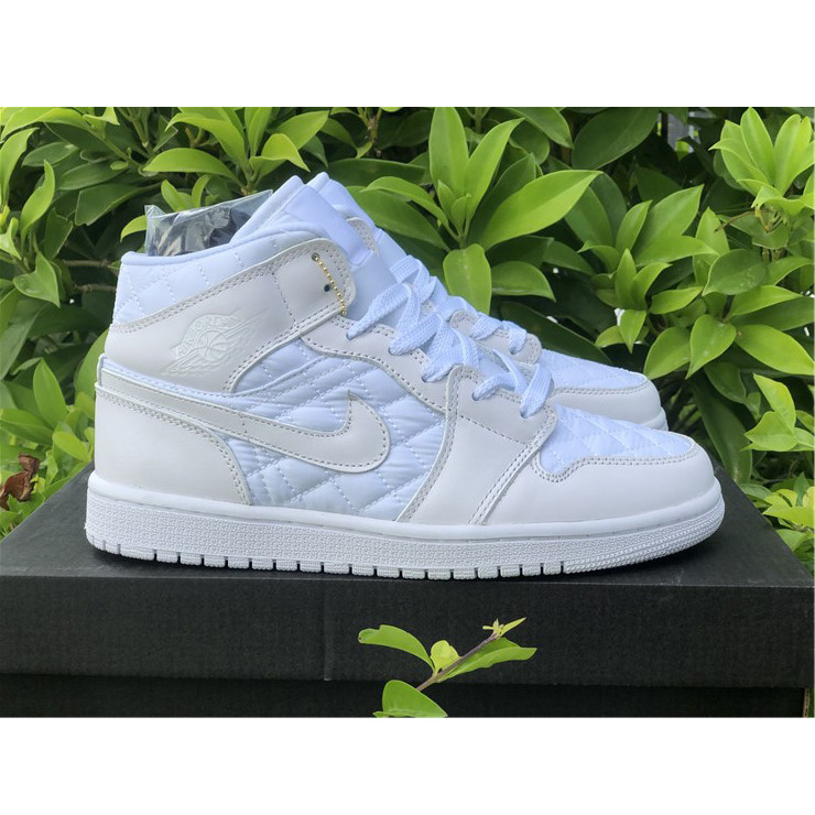 Jordan Air 1 Mid White Quilted DB6078-100 - DesignerGu