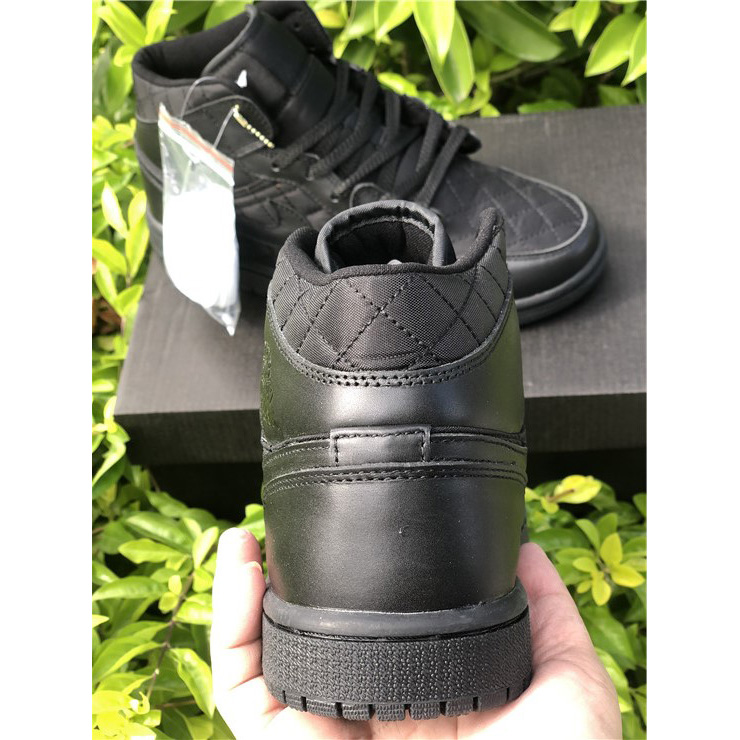 Jordan Air 1 Mid Black Quilted DB6078-001 - DesignerGu