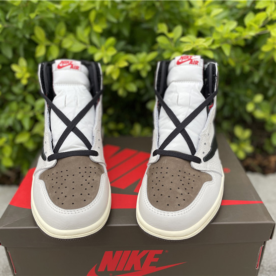 Jordan Travis Scott Air 1 Mocha CD4487-100 - DesignerGu