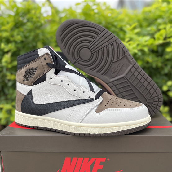 Jordan Travis Scott Air 1 Mocha CD4487-100 - DesignerGu