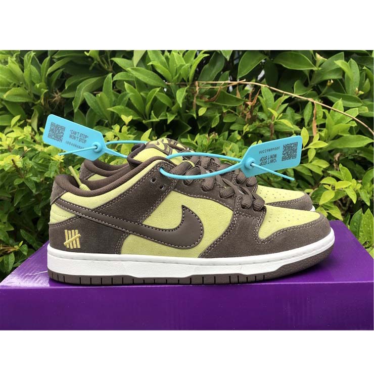 Nike  SB Dunk Low Pro Dark Brown Light Yellow Shoes - DesignerGu