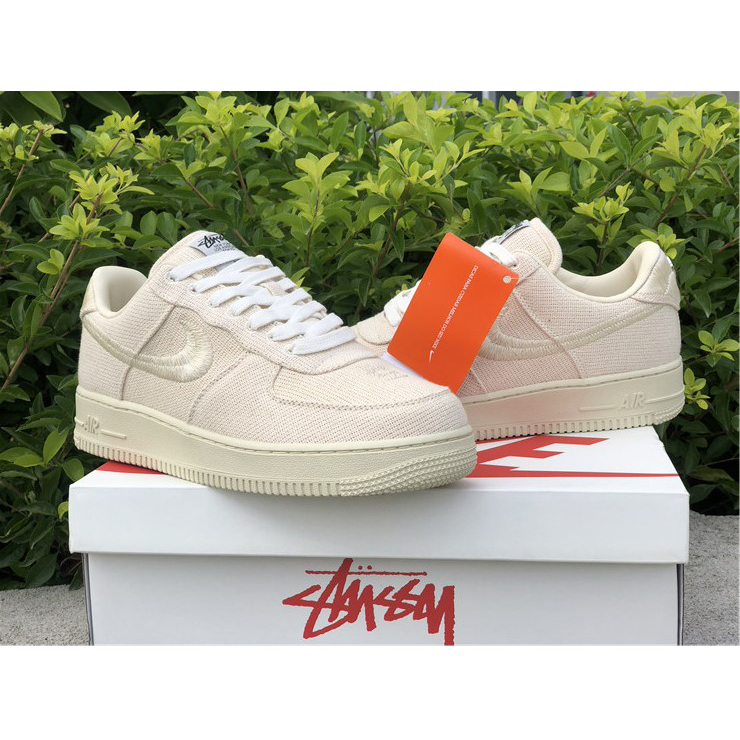 Stussy X Nike Air Force 1 Low Beige - DesignerGu