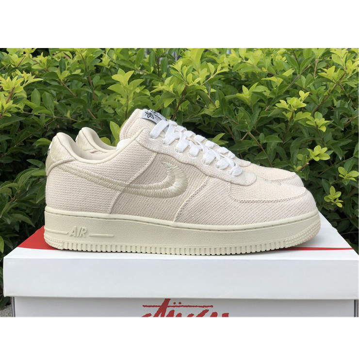 Stussy X Nike Air Force 1 Low Beige - DesignerGu