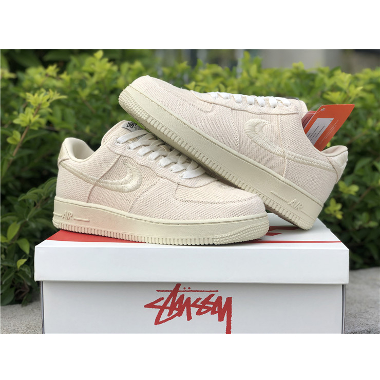 Stussy X Nike Air Force 1 Low Beige - DesignerGu