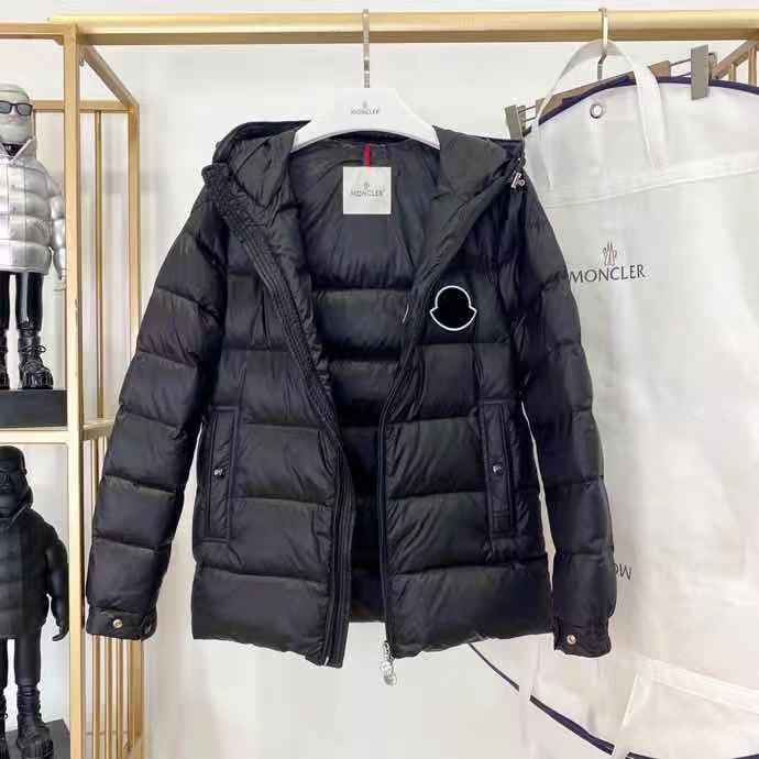 Moncler Logo Print Down Jacket  - DesignerGu