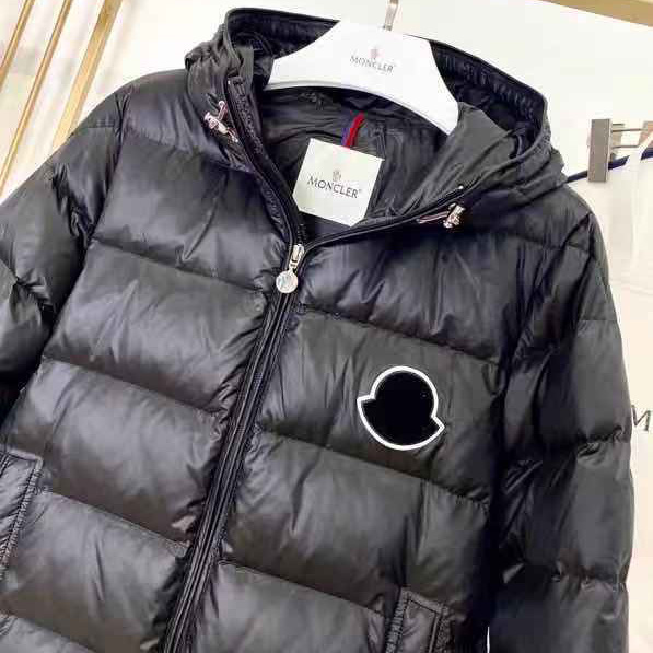 Moncler Logo Print Down Jacket  - DesignerGu