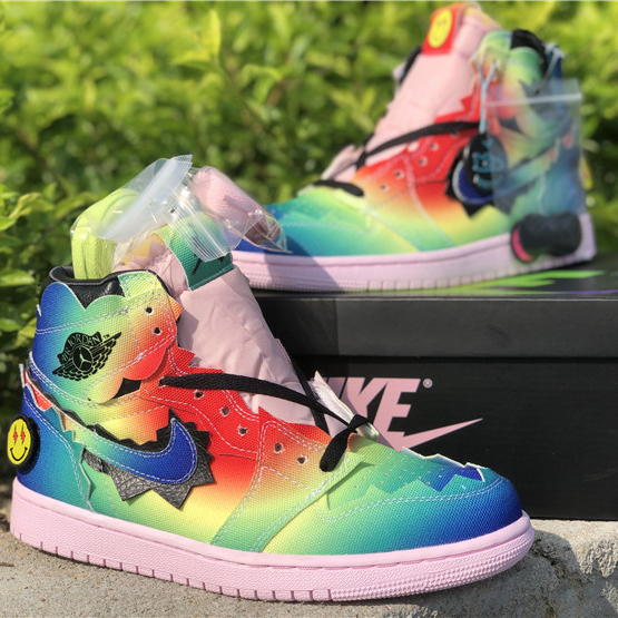 Jordan J Balvin Air 1 High OG Sneaker - DesignerGu