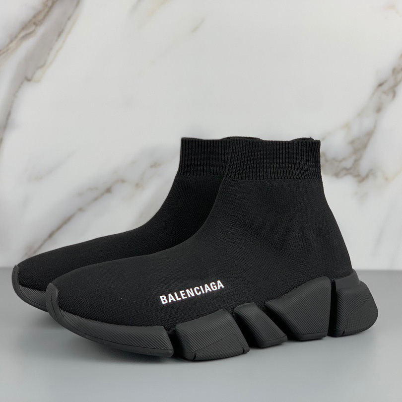 Balenciaga Black Speed.2 Lt Knit Sole - DesignerGu