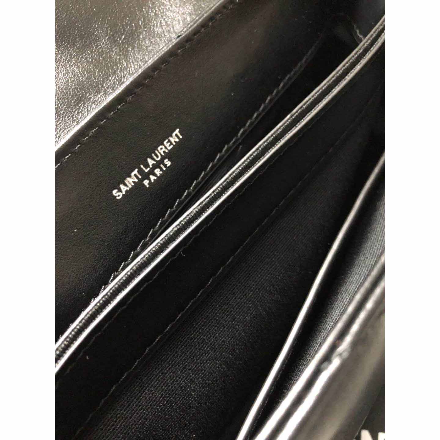 Saint Laurent Black Leather Shoulder Bag  - DesignerGu