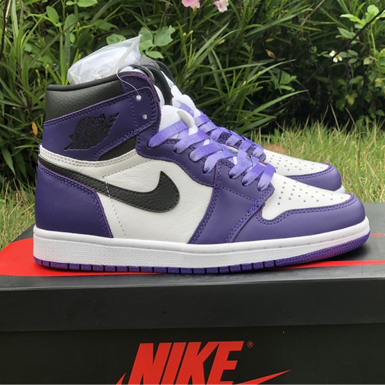 Jordan Air 1 Retro High Court Purple White - DesignerGu