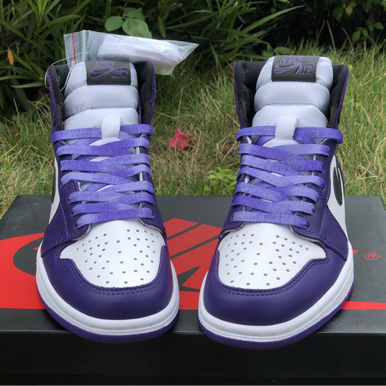 Jordan Air 1 Retro High Court Purple White - DesignerGu