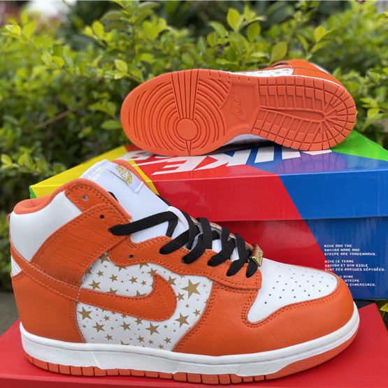 Nike Dunk High Pro SB Supreme Orange Stars - DesignerGu