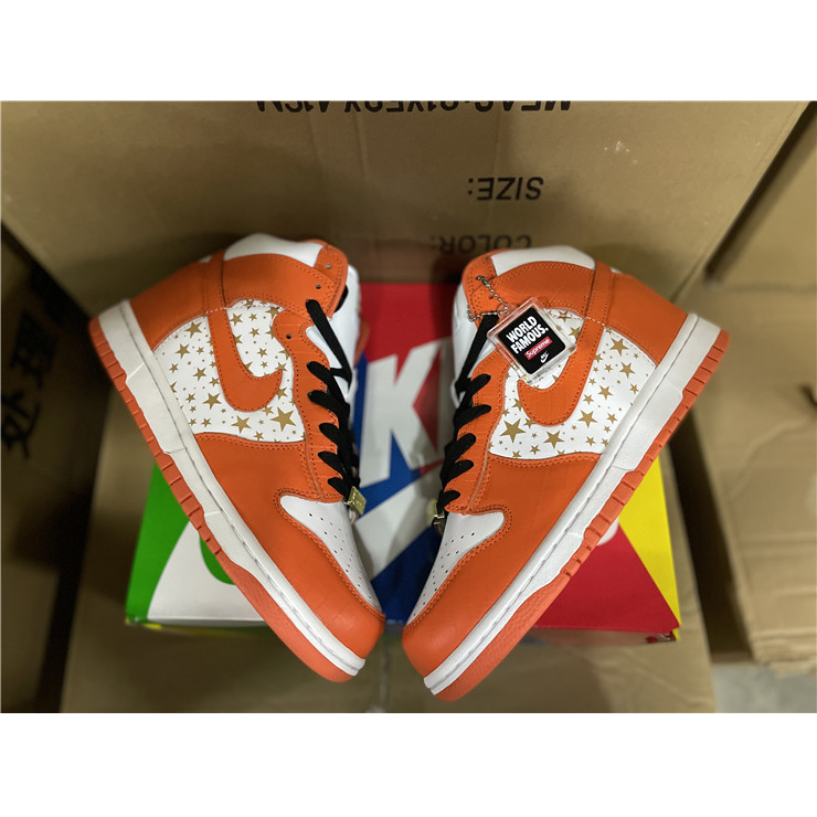 Nike Dunk High Pro SB Supreme Orange Stars - DesignerGu