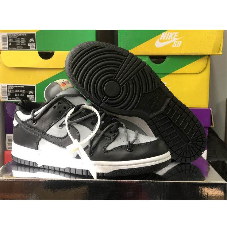 Off-White X Nike Dunk Low Grey Black CT0856-007 - DesignerGu