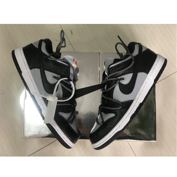 Off-White X Nike Dunk Low Grey Black CT0856-007 - DesignerGu