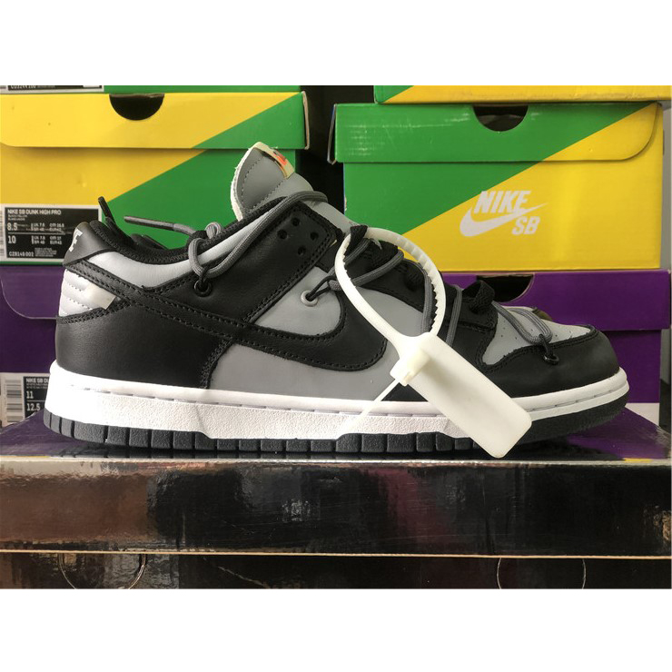 Off-White X Nike Dunk Low Grey Black CT0856-007 - DesignerGu