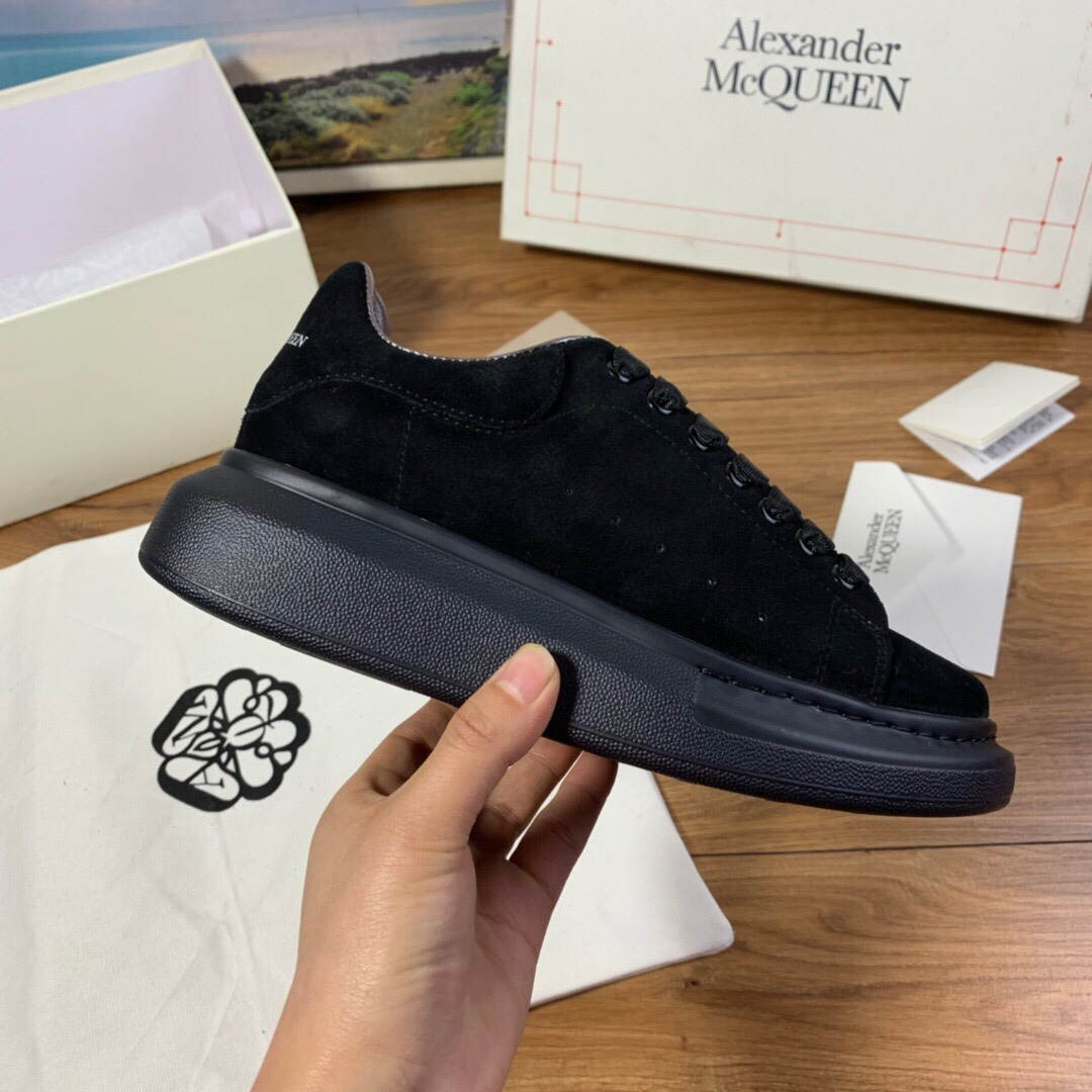 Alexander Mqueen Air Platform Black Suede Sneakers    - DesignerGu