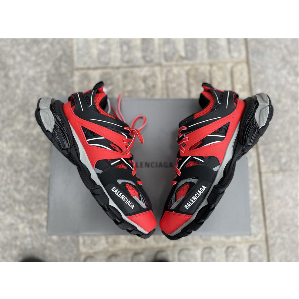 Balenciaga Track Sneakers In Red Grey Black - DesignerGu