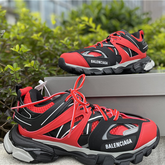 Balenciaga Track Sneakers In Red Grey Black - DesignerGu