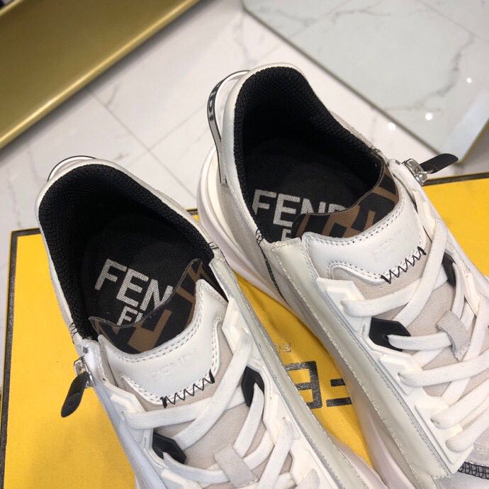 Fendi White Low Top Sneakers - DesignerGu