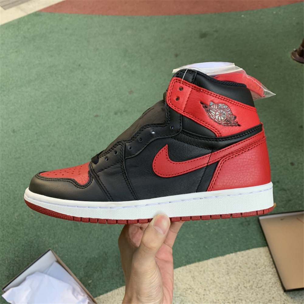 Jordan AJ 1 OG Banned Red Black Sneaker 555088-001 - DesignerGu