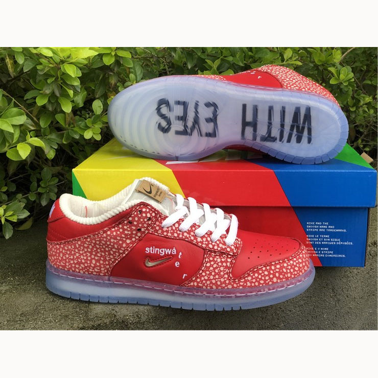 Stingwater X Nike SB Dunk Low Bright Red - DesignerGu