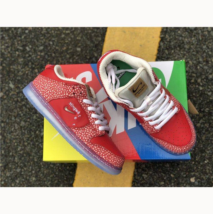 Stingwater X Nike SB Dunk Low Bright Red - DesignerGu