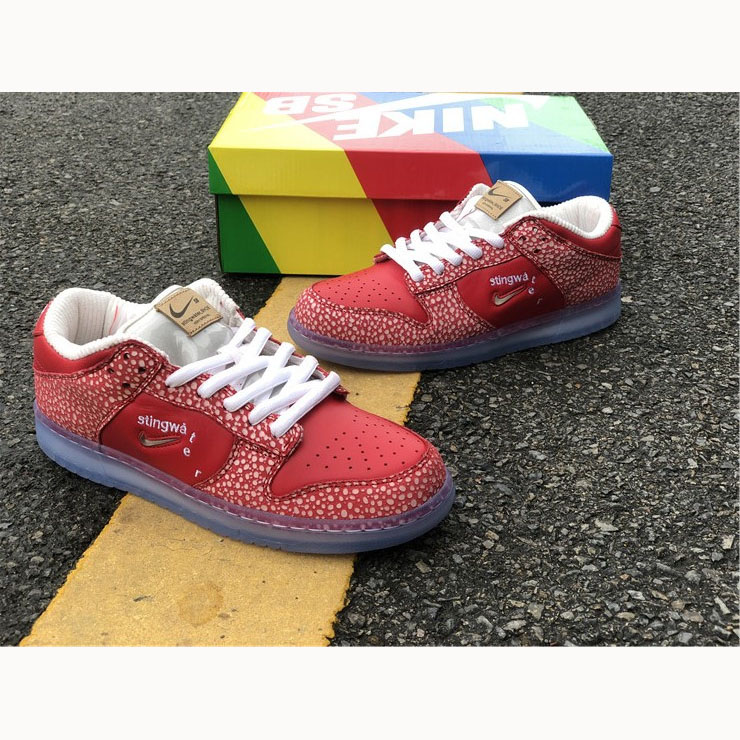 Stingwater X Nike SB Dunk Low Bright Red - DesignerGu