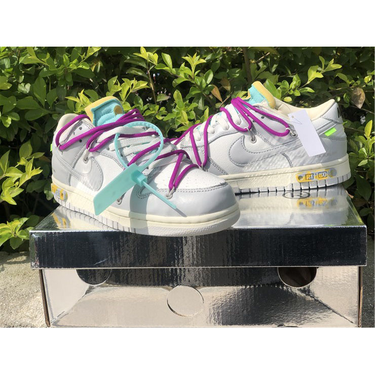 Nike Dunk Low Off-White Lot 21 Sneaker     DM1602-100 - DesignerGu