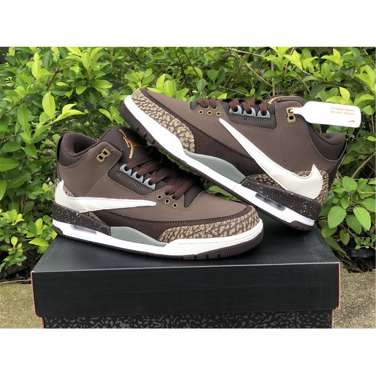 Jordan  Travis Scott X AJ 3 Brown  - DesignerGu