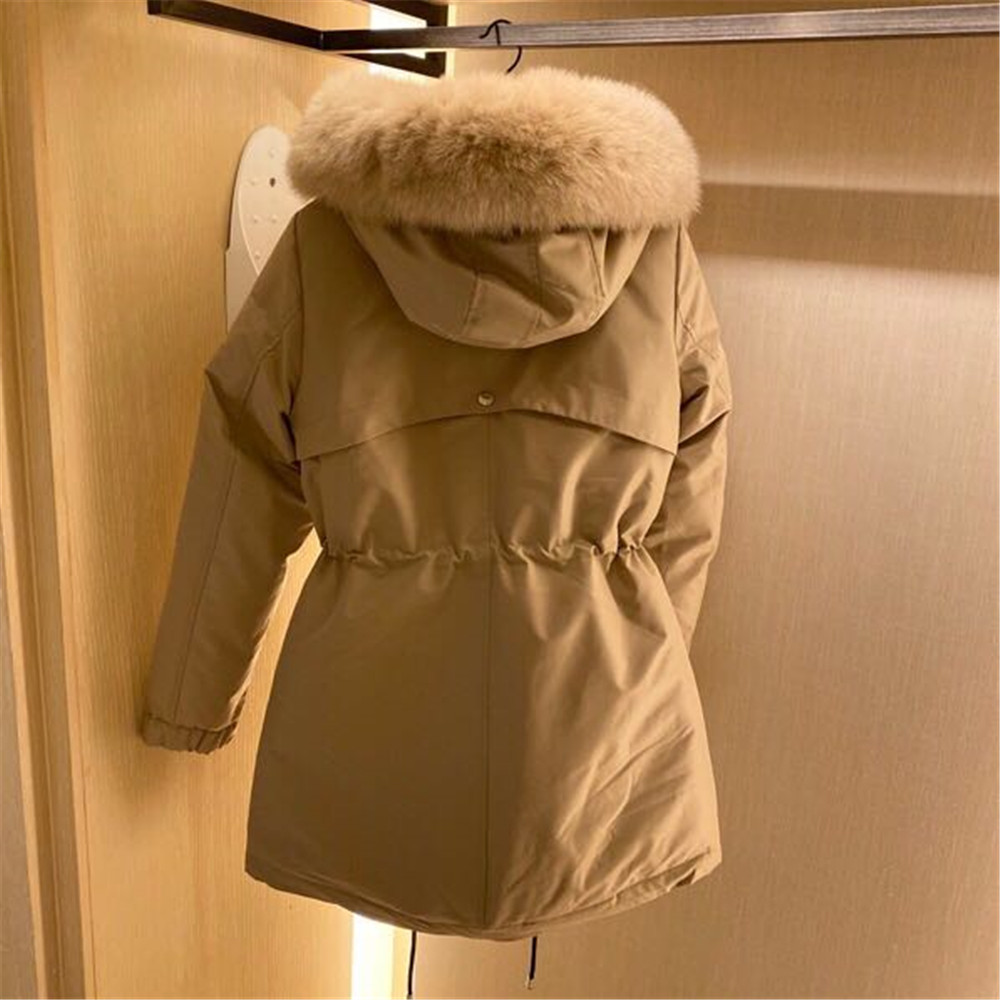 Prada Detachable Long Down Jacket(Apricot) - DesignerGu