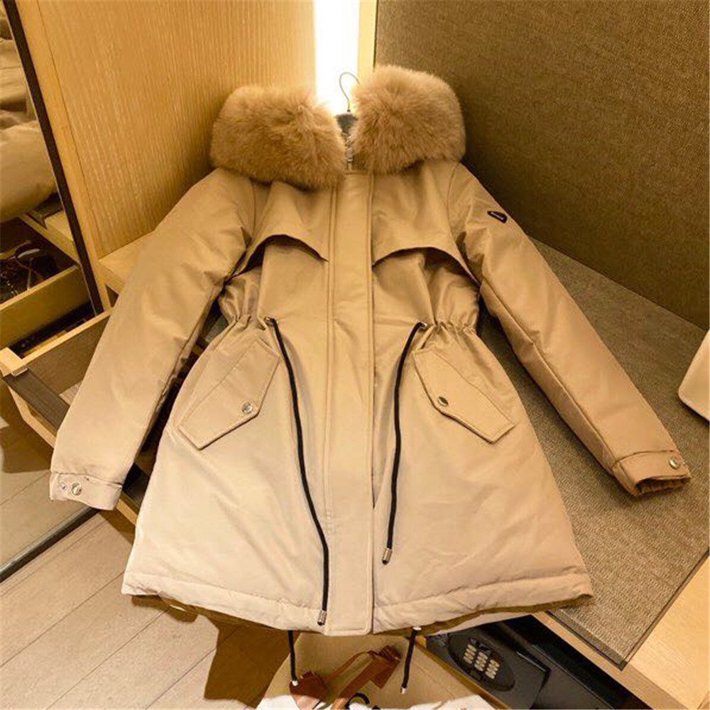 Prada Detachable Long Down Jacket(Apricot) - DesignerGu