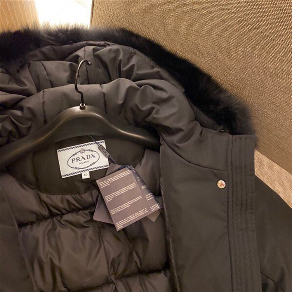 Prada Detachable Long Down Jacket(Black) - DesignerGu