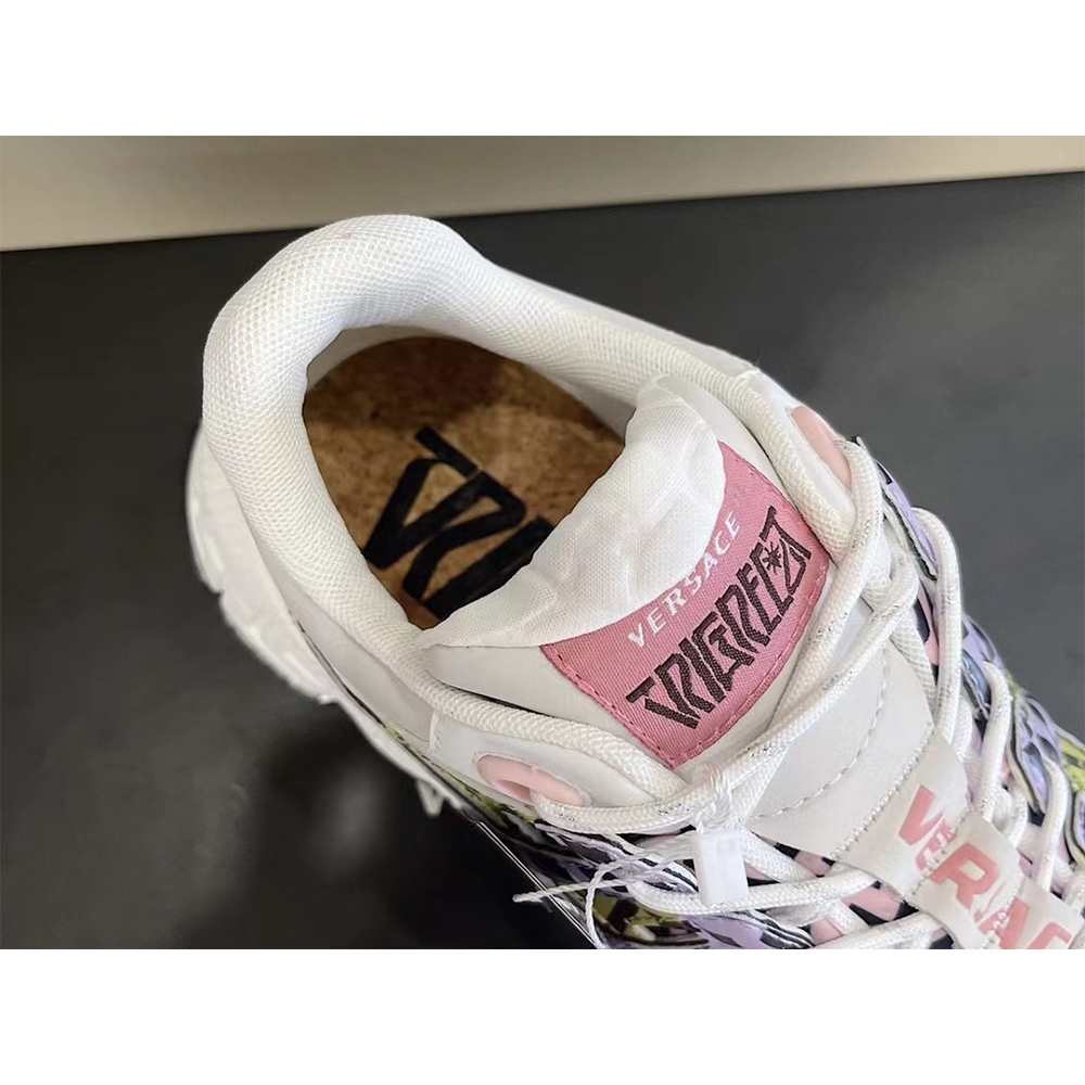 Versace Trigreca Sneakers Purple Pink & Yellow - DesignerGu