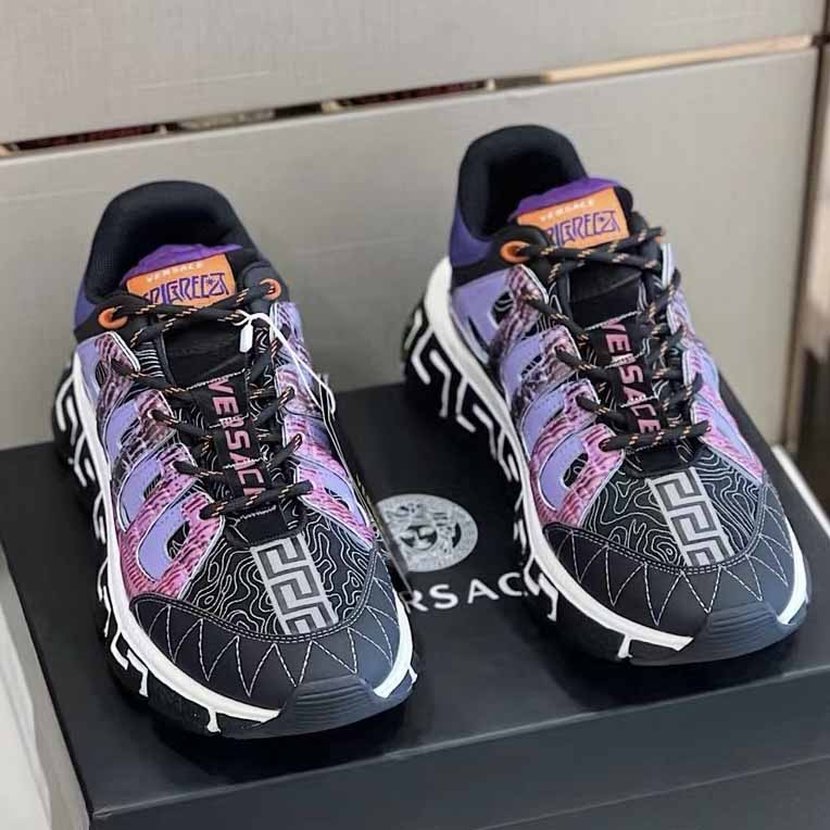 Versace Trigreca Sneakers Purple - DesignerGu