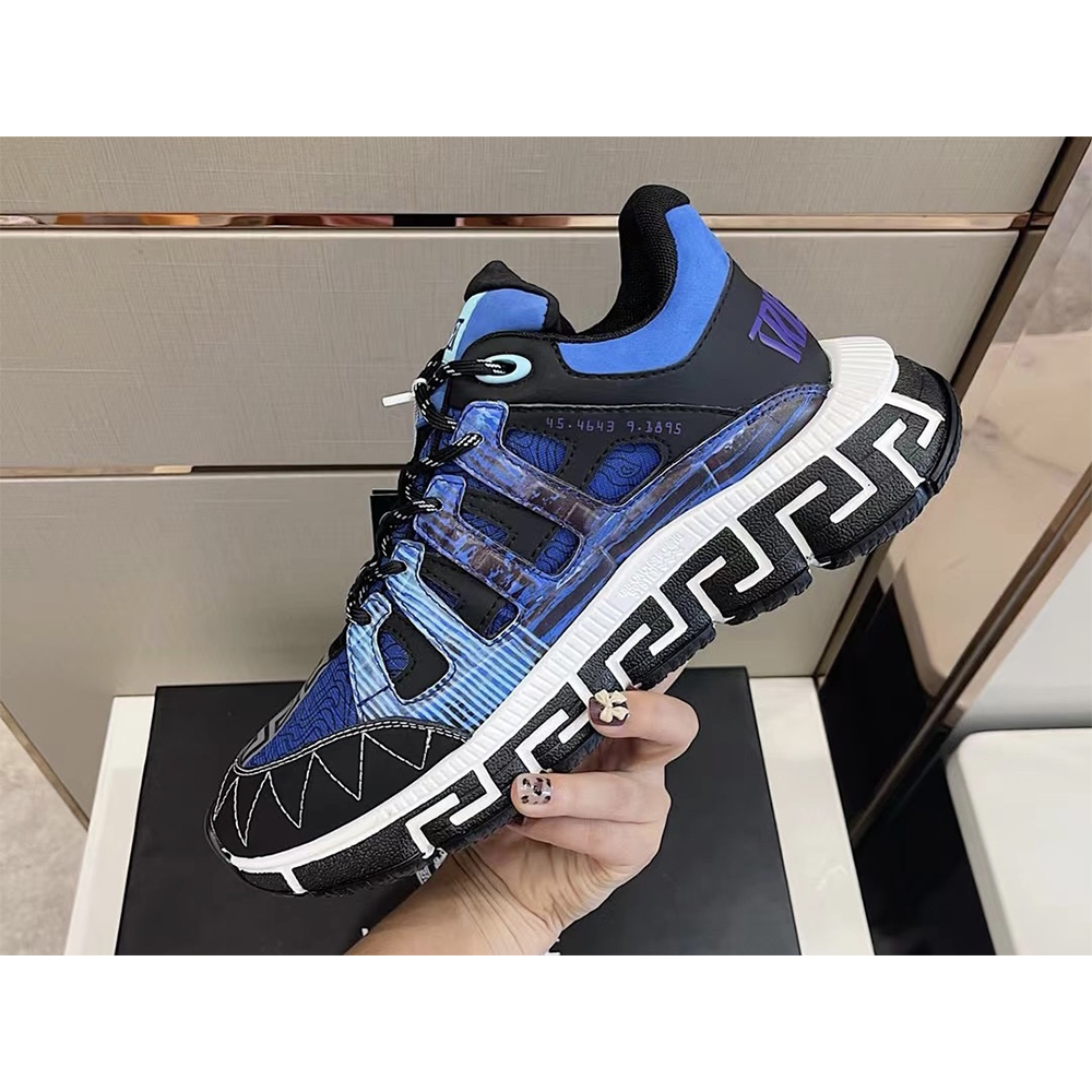 Versace Trigreca Sneakers Blue - DesignerGu