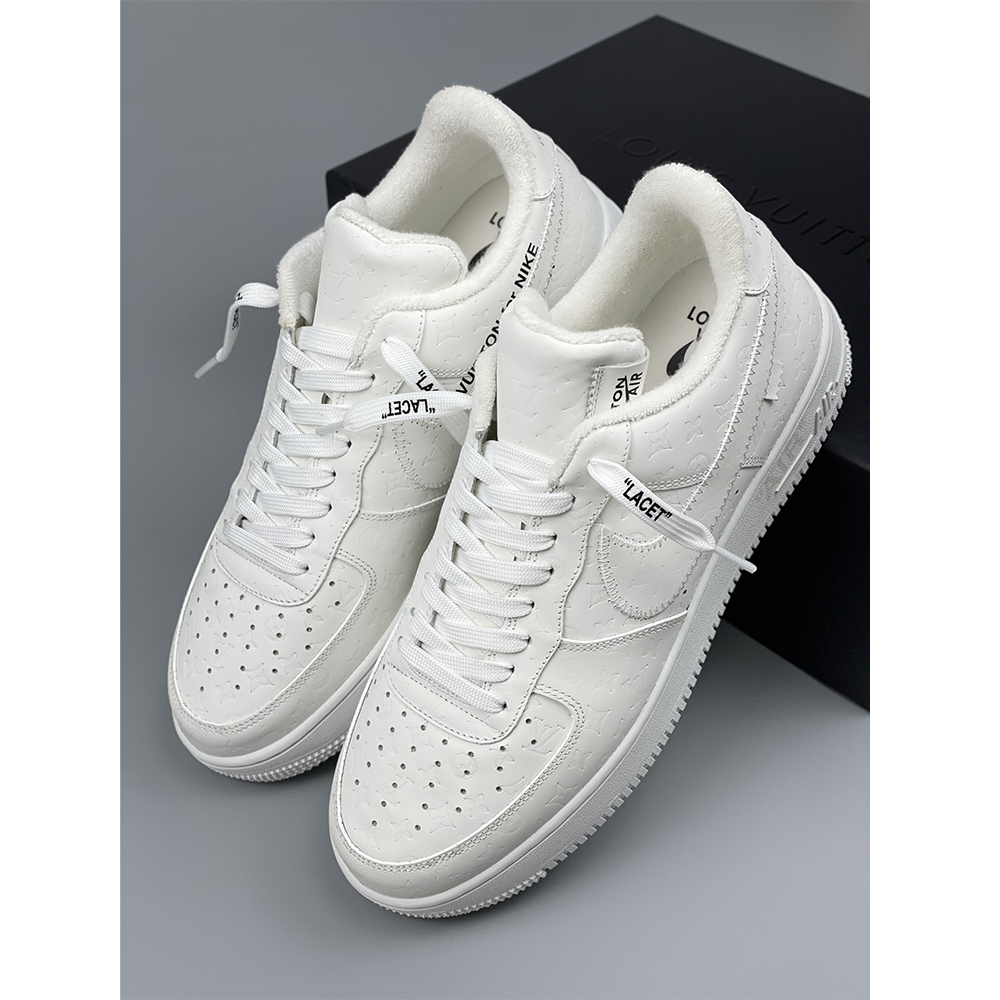 Louis Vuitton  X Nike Air Force 1 Sneaker All White - DesignerGu