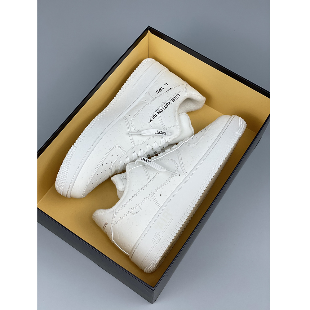 Louis Vuitton  X Nike Air Force 1 Sneaker All White - DesignerGu