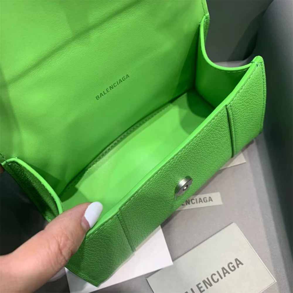 [50% Discount]Balenciaga Hourglass Top Handle Bag In Green - DesignerGu