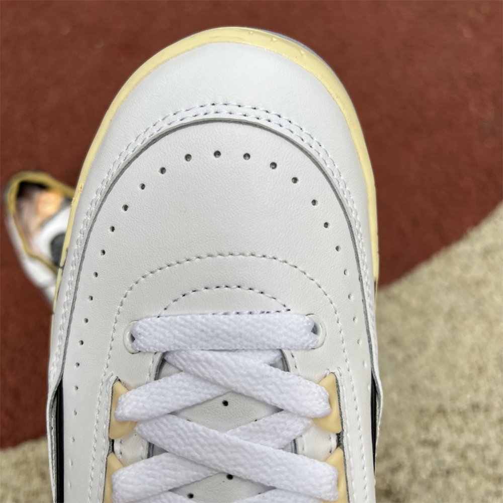 Jordan Offwhite X AJ2 Low “White/Black” Sneakers - DesignerGu