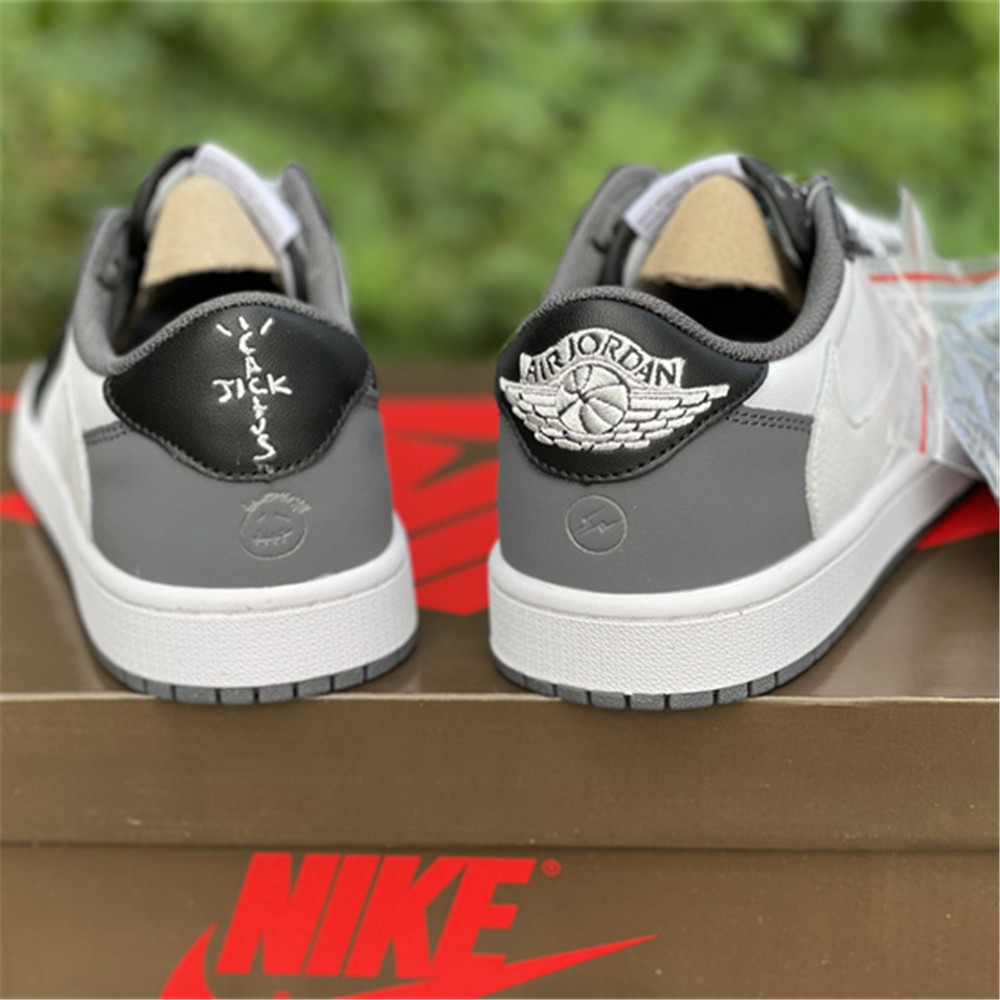 Jordan Travis Scott X AJ1 Low Sneaker In Grey/Black CQ4277 008 - DesignerGu