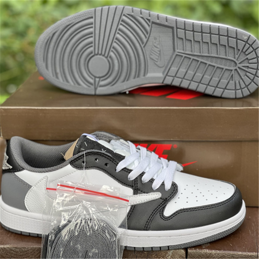 Jordan Travis Scott X AJ1 Low Sneaker In Grey/Black CQ4277 008 - DesignerGu