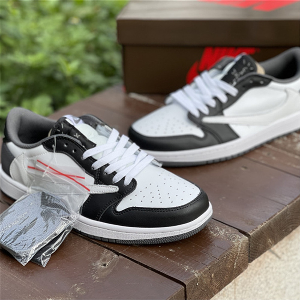 Jordan Travis Scott X AJ1 Low Sneaker In Grey/Black CQ4277 008 - DesignerGu